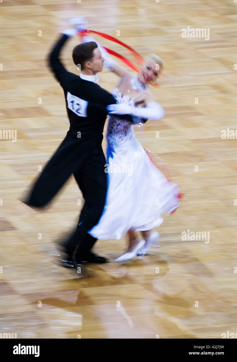 professional Ballroom Dancers dancing Stock Photo, Royalty Free Image