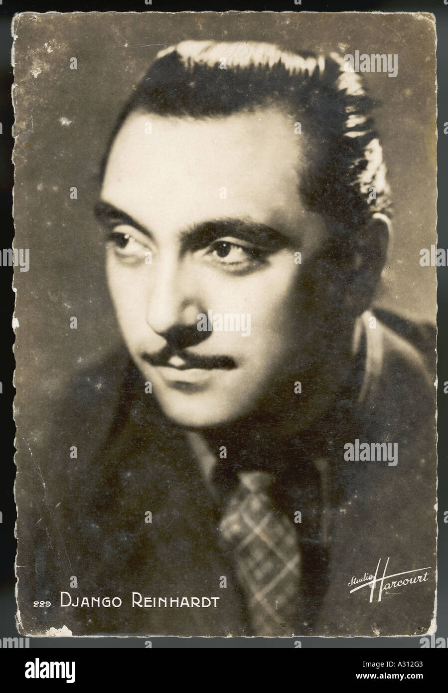 Django Reinhardt Postcd Stock Foto