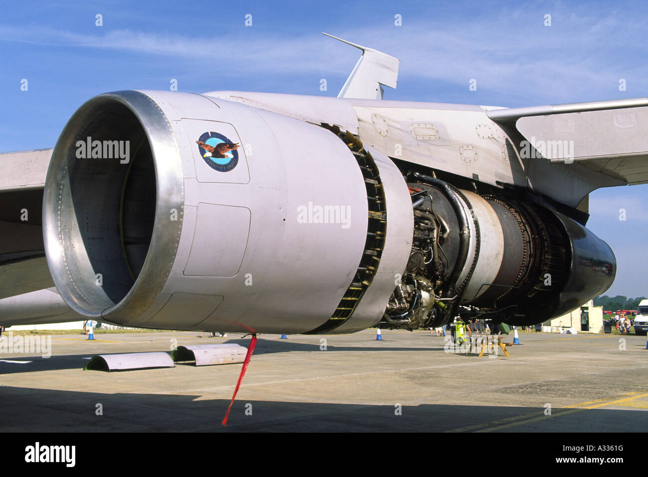 Boeing 707 Pratt & Whitney JT3B engine detail Stock Photo, Royalty Free