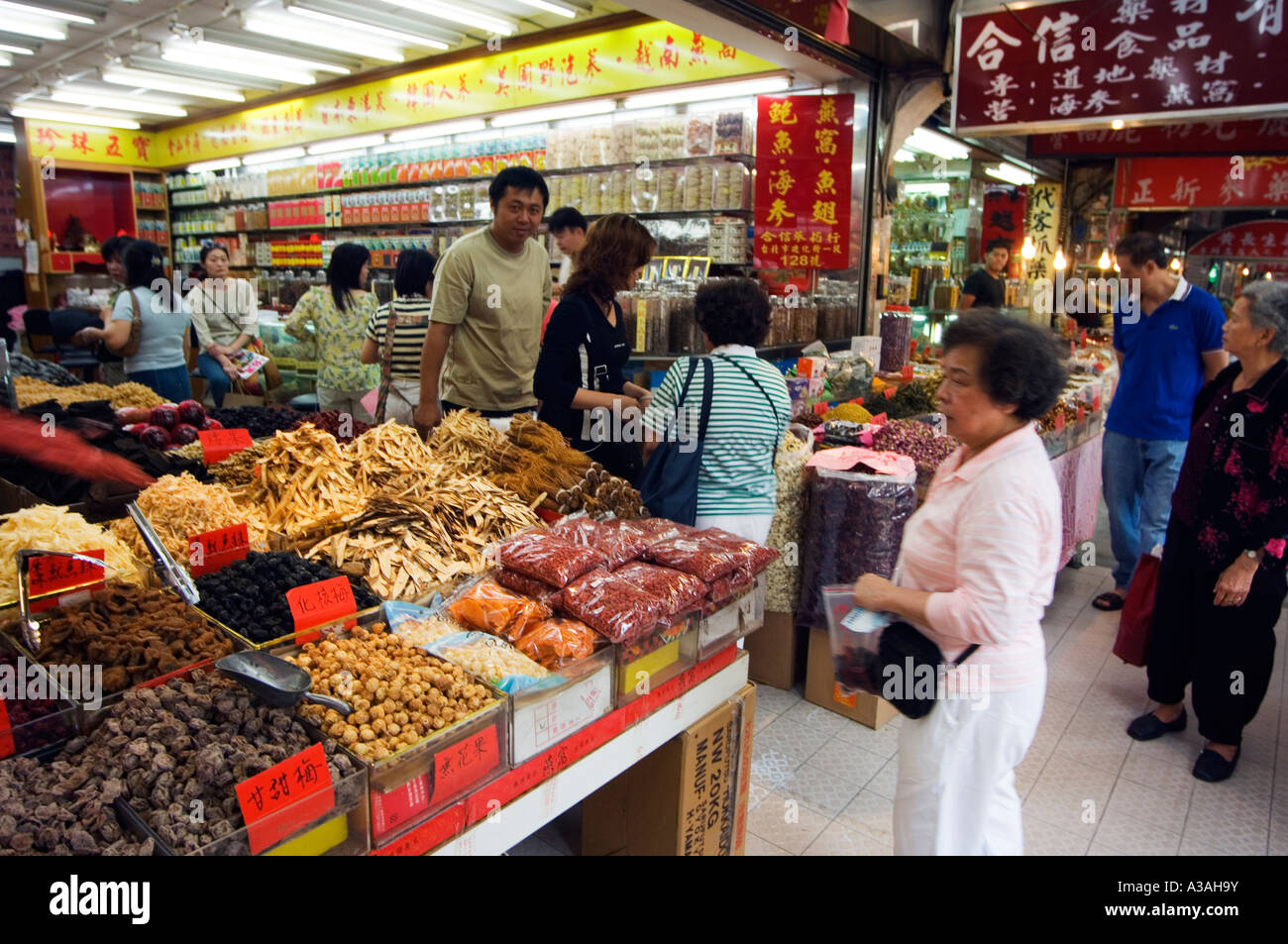 Dihua street sundry wholesale goods market Taipei city Taiwan China