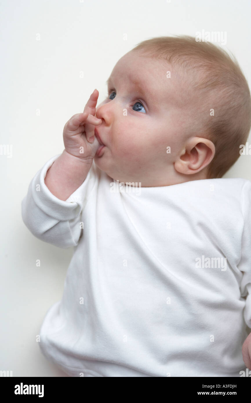 Baby Sucking Thumb Stock Photo Alamy