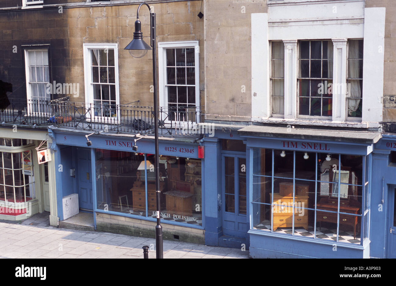 Local shops on the London Road Bath Spa, Somerset, England UK Stock