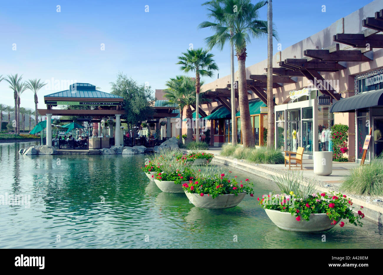 Shops and stores at the River Mall in Palm Springs California USA Stock