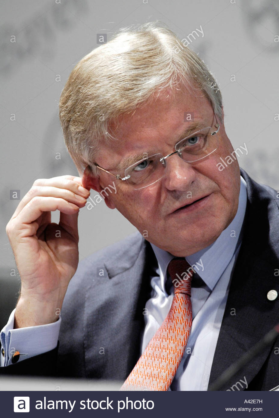 Pressekonferenz der Bayer AG Werner Wenning Vorstandsvorsitzender Stock