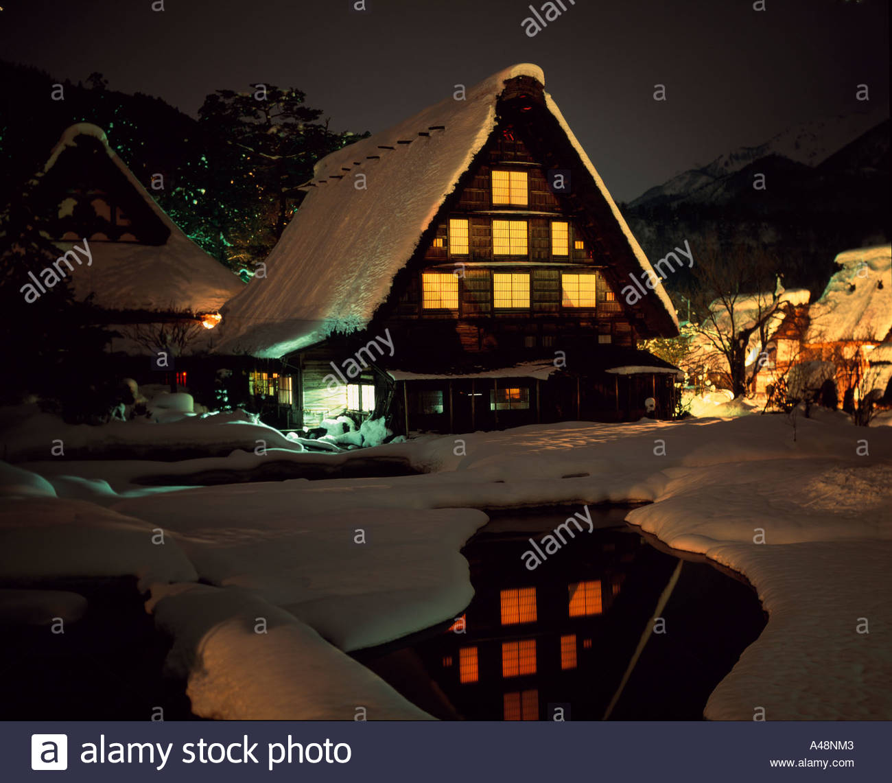 Light Up Thatched Roof Winter Old House Snow Private House pertaining to Old House Lighting Light Up Thatched Roof Winter Old House Snow Private House pertaining to Old House Lighting