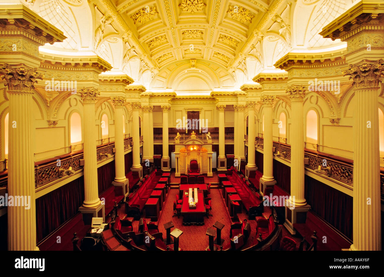 Legislative Council Chamber, Parliament House Melbourne Stock Photo