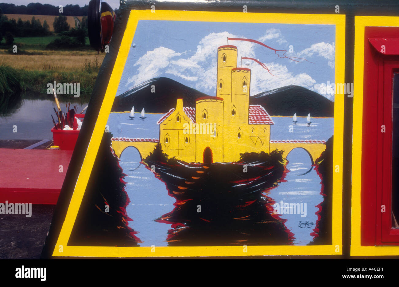 traditional castle design painted on a narrowboat kennet avon traditional castle design painted on a narrowboat kennet avon