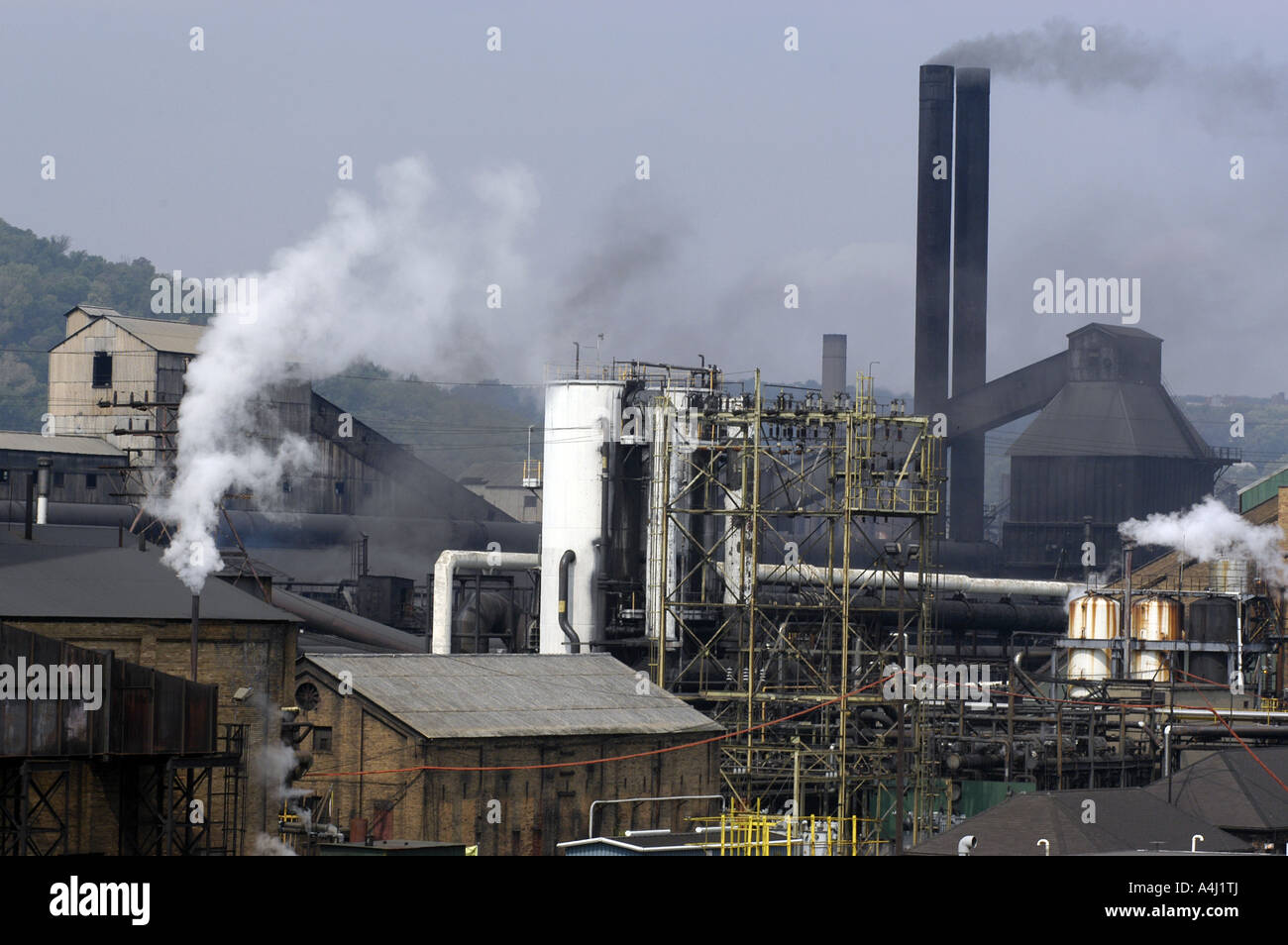 Steel Mill near Wheeling West Virginia Stock Photo, Royalty Free Image
