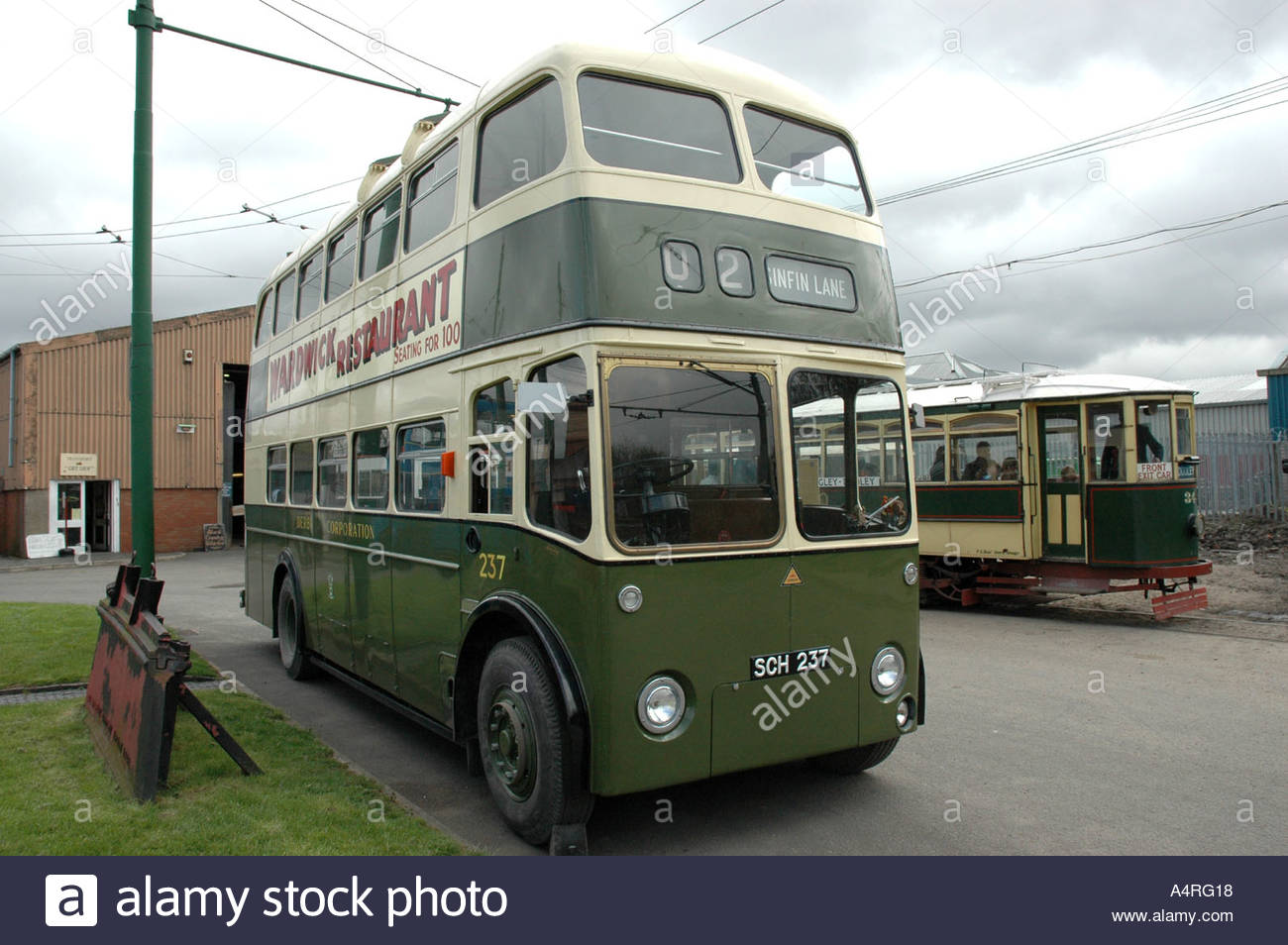 Electric trolley bus at the Black Country Living Museum Dudley West