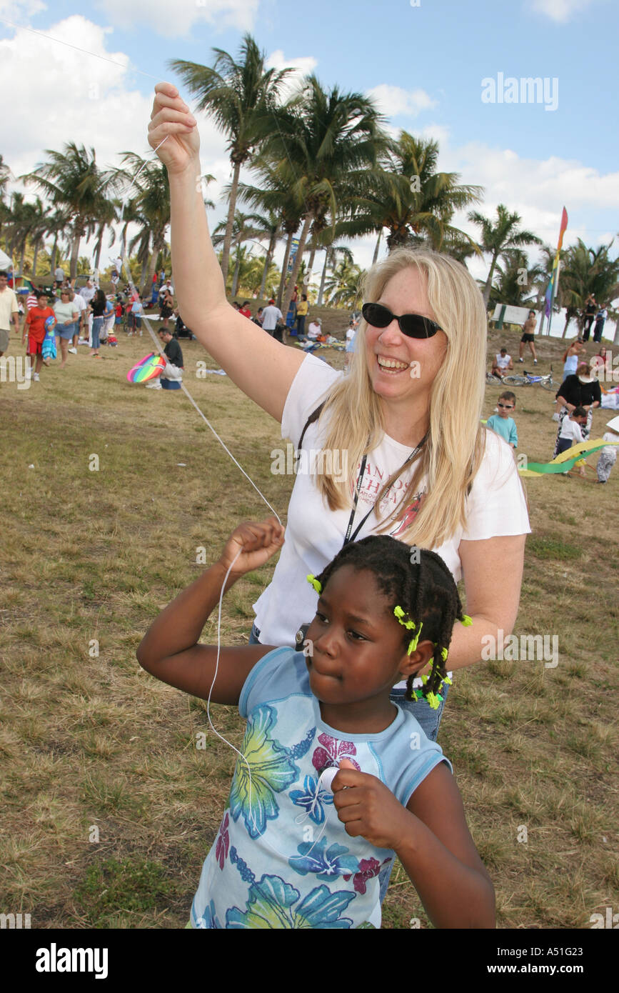 Bal Harbour Florida Haulover Beach Park Kite Day Festival Black girl