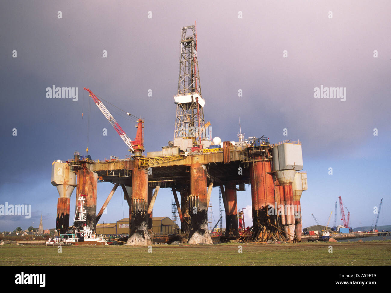 oil rig servicing invergordon scotland Stock Photo, Royalty Free Image