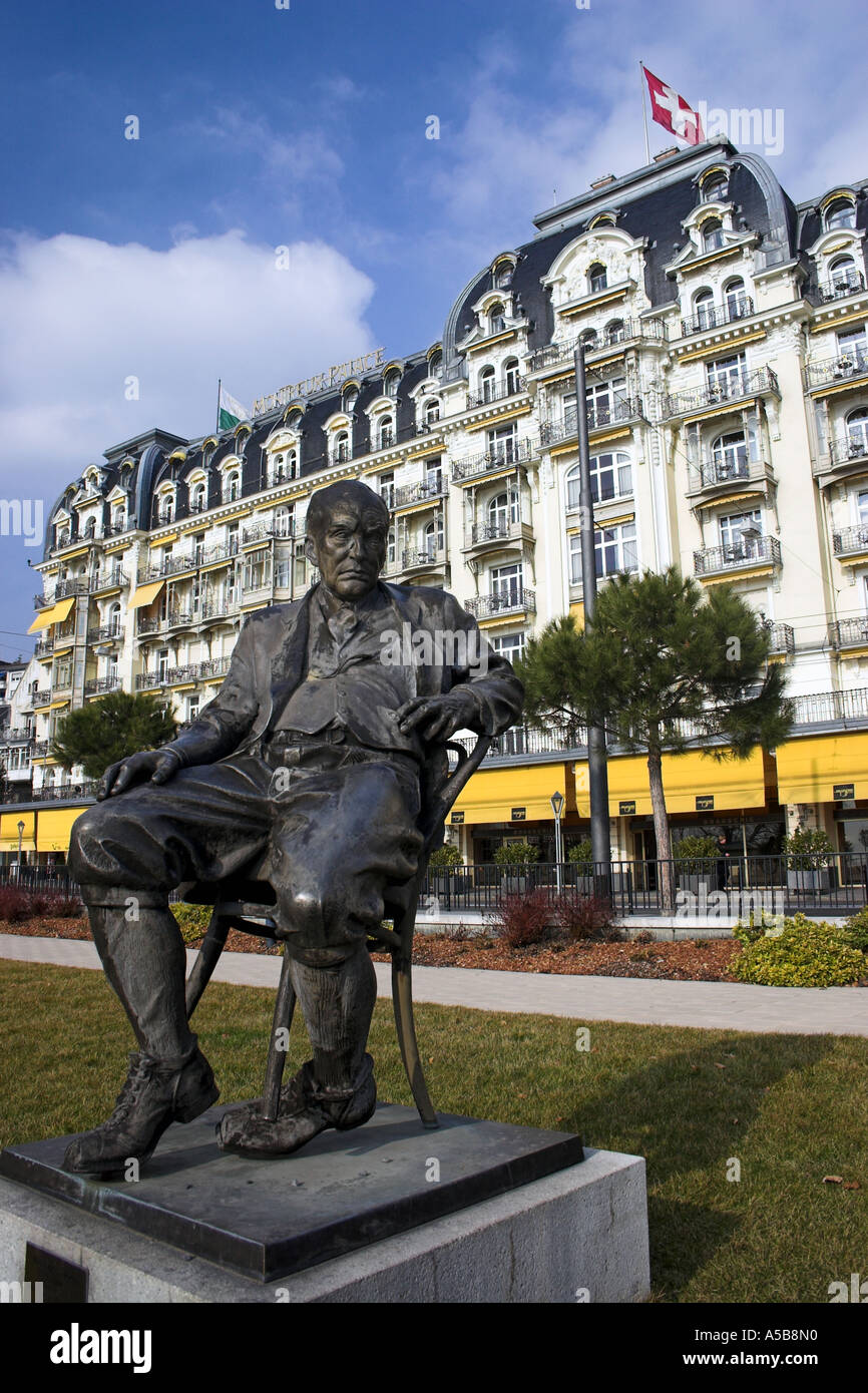 Montreux Palace Hotel  Montreux  Switzerland Stockfoto  Lizenzfreies