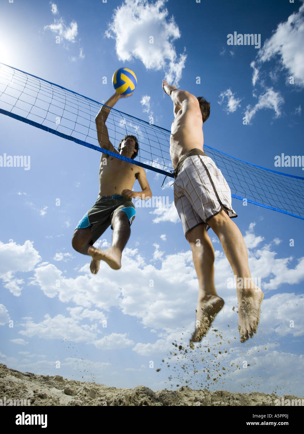 Jumping volleyball players Stock Photo, Royalty Free Image 11365985