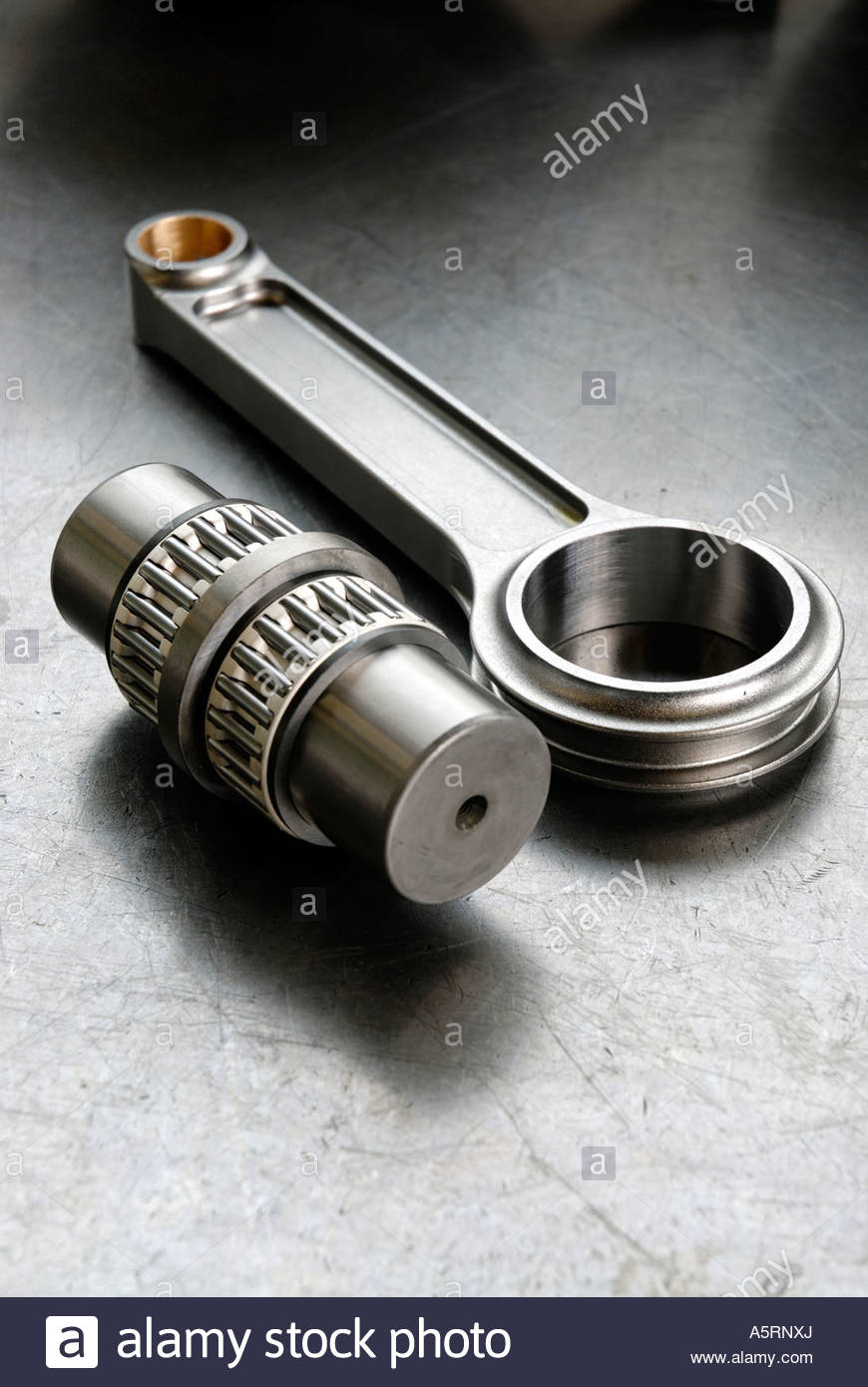 Vincent motorcycle crankshaft bigend and conrod Stock Photo, Royalty