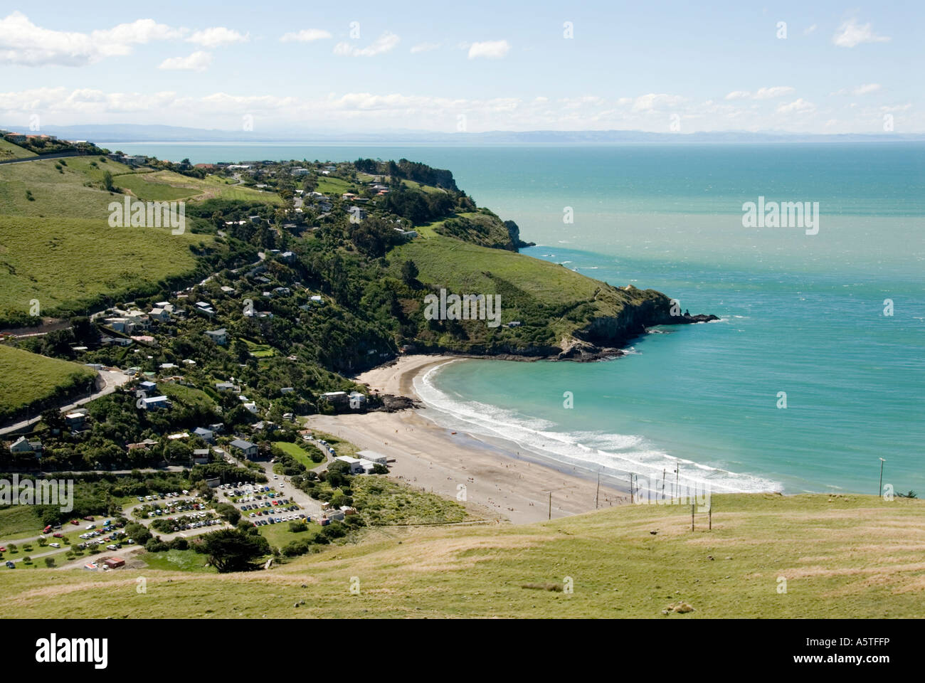 Taylors Mistake beach near Christchurch New Zealand Stock Photo