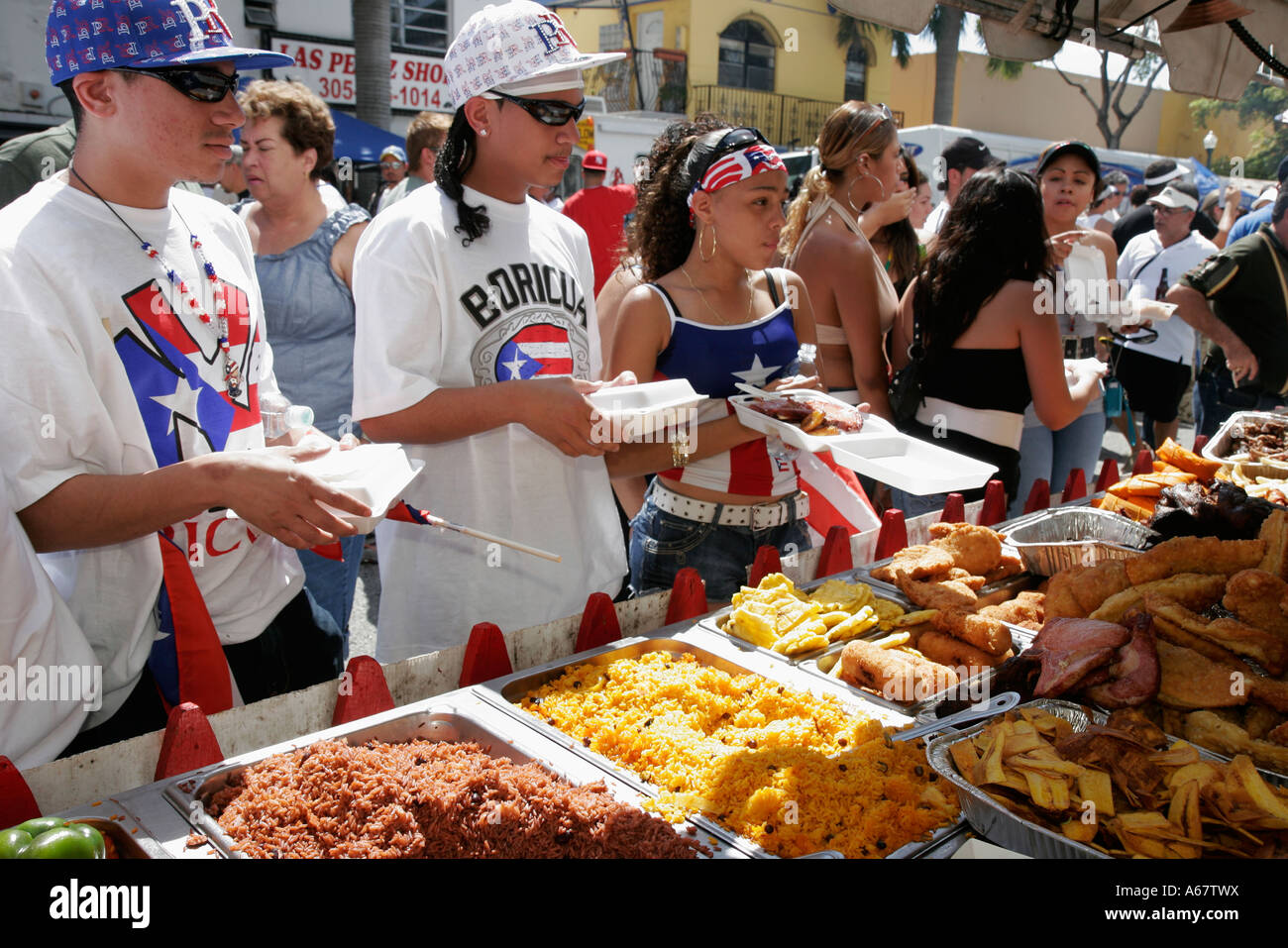 Miami Florida Little Havana Calle Ocho annual Hispanic festival food