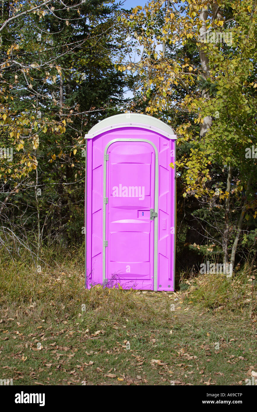 Portable outhouse in field Stock Photo, Royalty Free Image 11504037