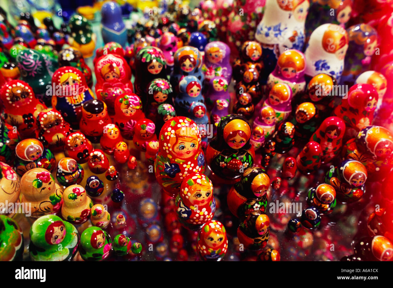 Prague, Czech Republic; Matryoshka nesting dolls Stock Photo, Royalty