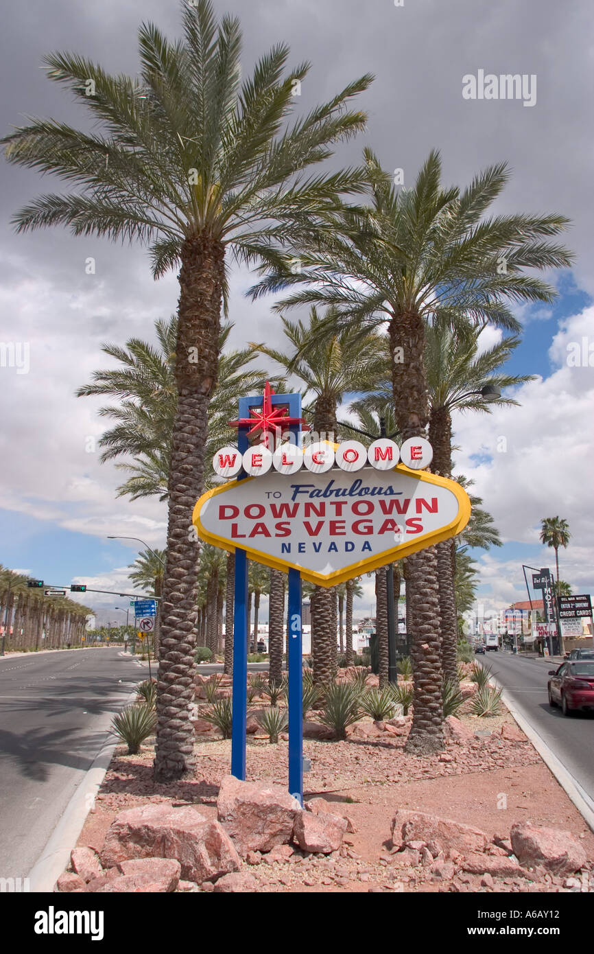 Welcome To Fabulous Downtown Las Vegas Nevada Sign Stock Photo Alamy