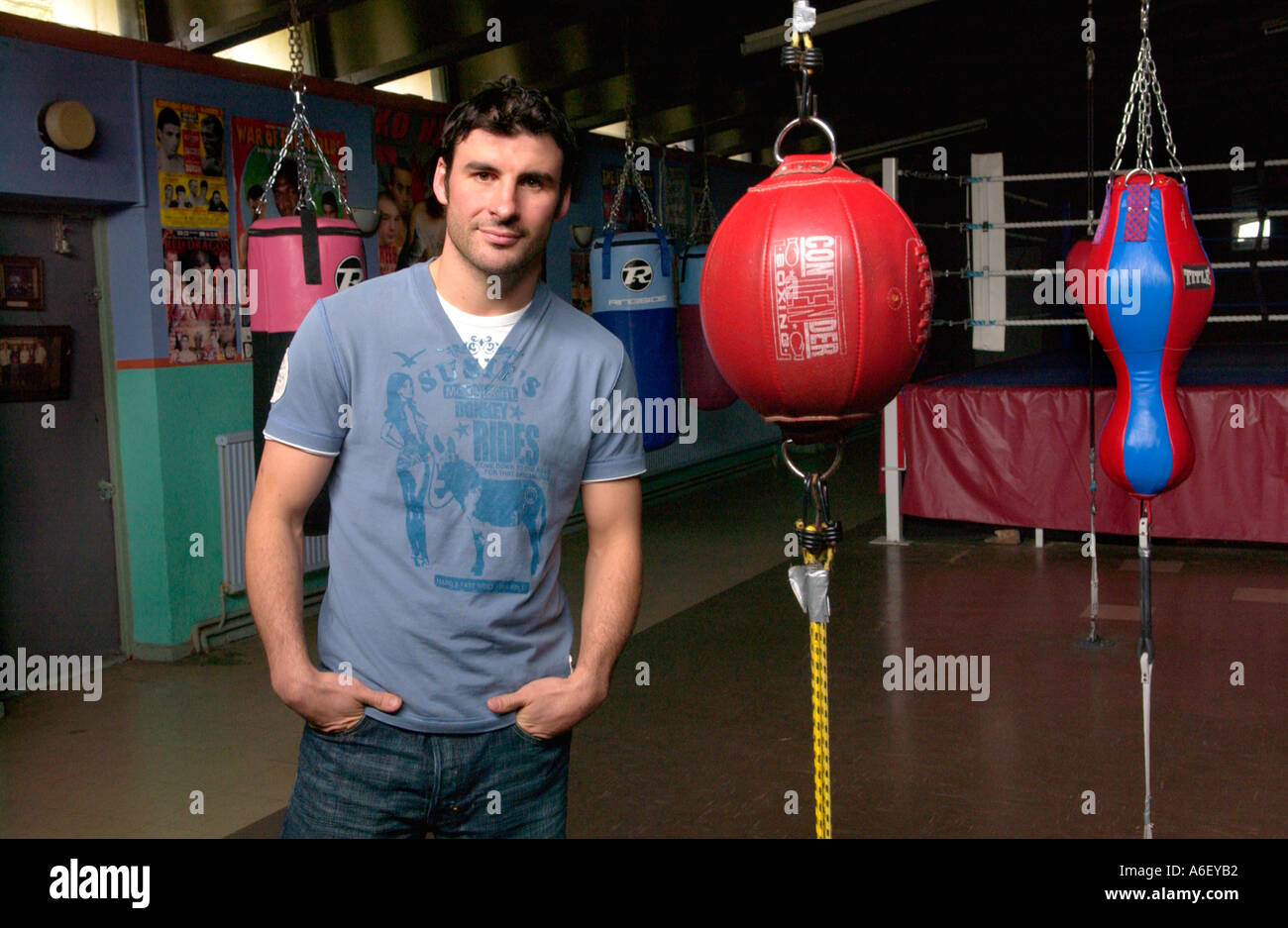 Joe Calzaghe undefeated super middleweight boxing world champion Stock