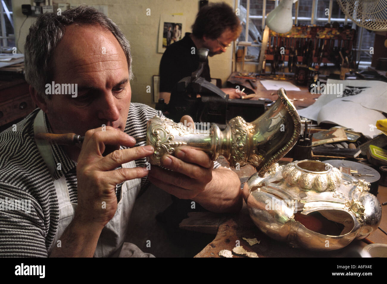 Silversmith at work Stock Photo, Royalty Free Image 3776077 Alamy
