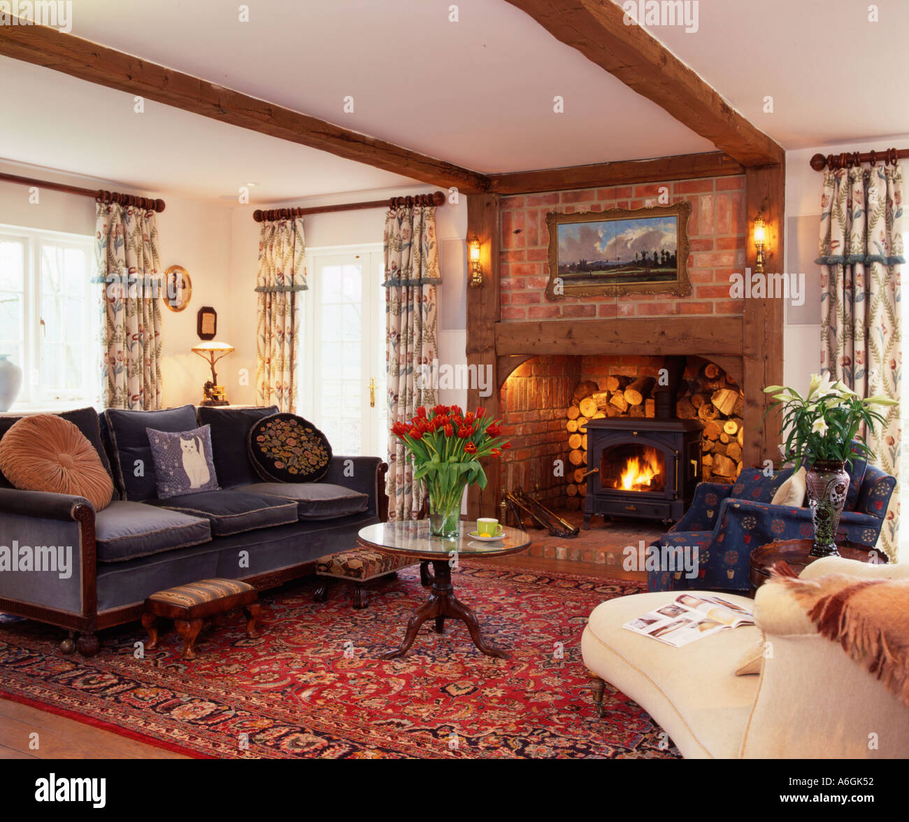 a traditional country living room berkshire uk stock photo a traditional country living room berkshire uk stock photo