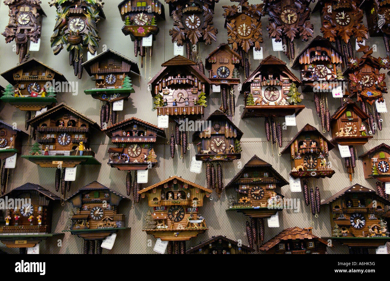 Cuckoo clock shop Lucerne, Switzerland Stock Photo, Royalty Free Image