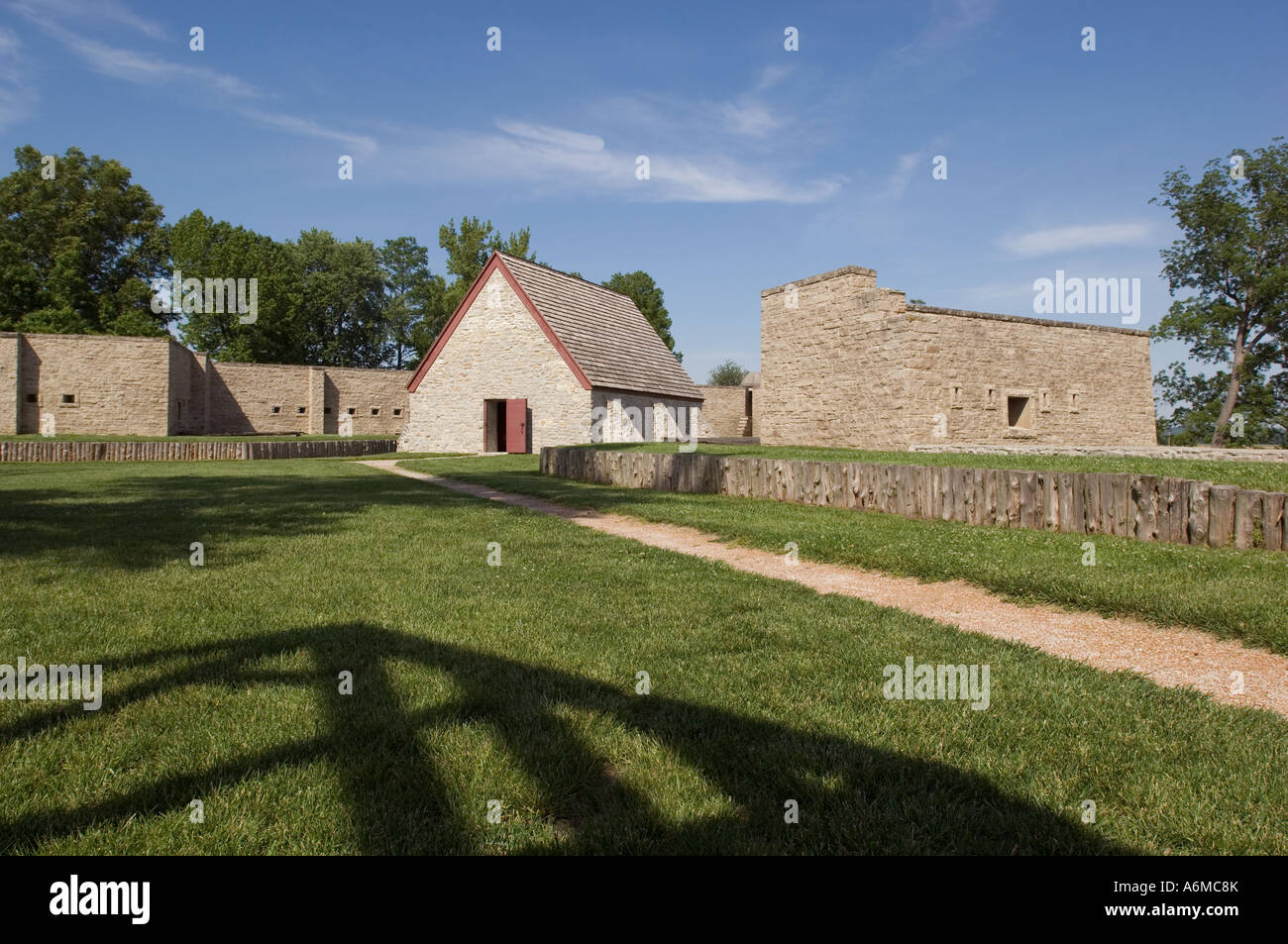 Fort de Chartres State Historic Site near Prairie du Rocher IL Stock