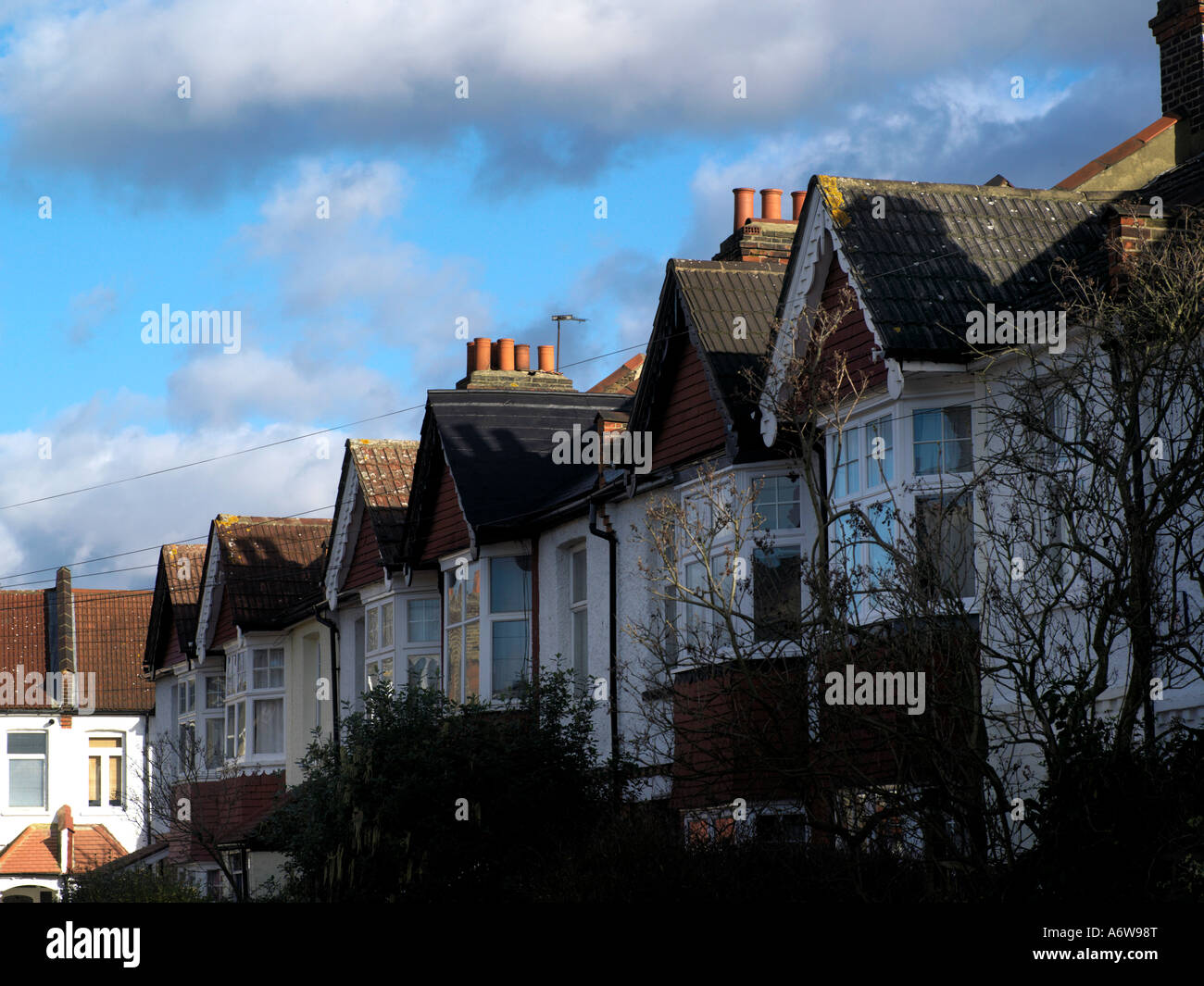 Semi Detached Houses Wimbledon London England Stockfoto, Lizenzfreies