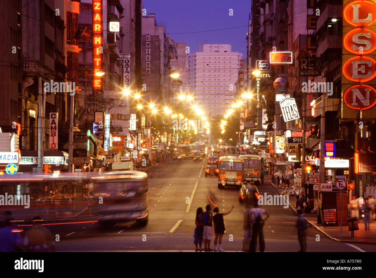 Montevideo Uruguay South America Avenida 18 de Julio at Montevideo Uruguay South America Avenida 18 de Julio at
