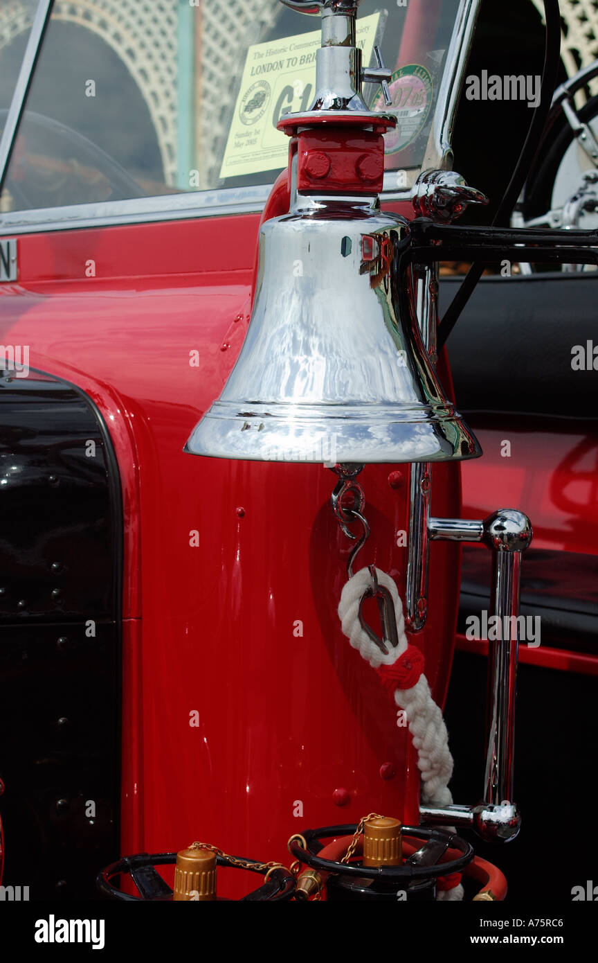Bell on old fire engine at London to Brighton Commercial Vehicle Run