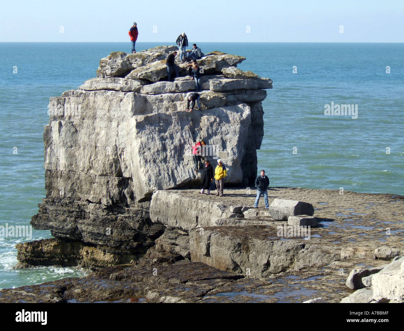 Pulpit Rock Portland Dorset Britain UK Stock Photo, Royalty Free Image