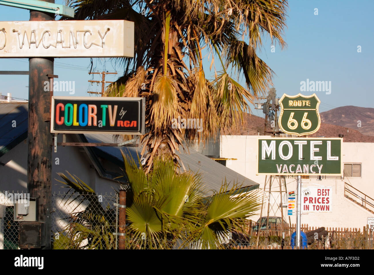 Route 66 Motel Barstow California Stock Photo, Royalty Free Image