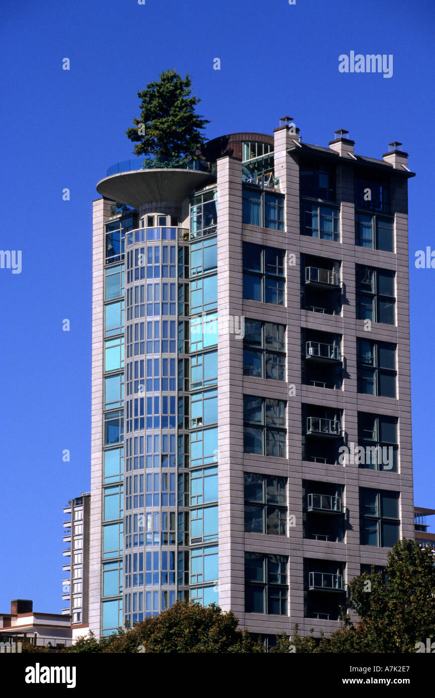 Apartment Building Roof apartment building with tree on roof garden vancouver bc stock Apartment Building Roof apartment building with tree on roof garden vancouver bc stock