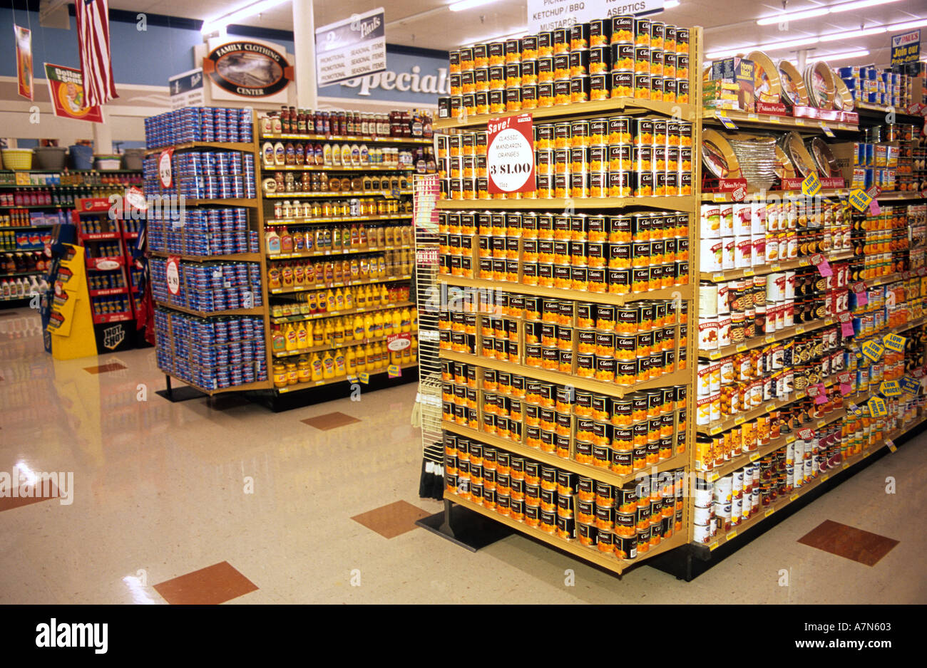 End Cap Displays At The Of Aisle In A Grocery Store End Cap Displays At The Of Aisle In A Grocery Store