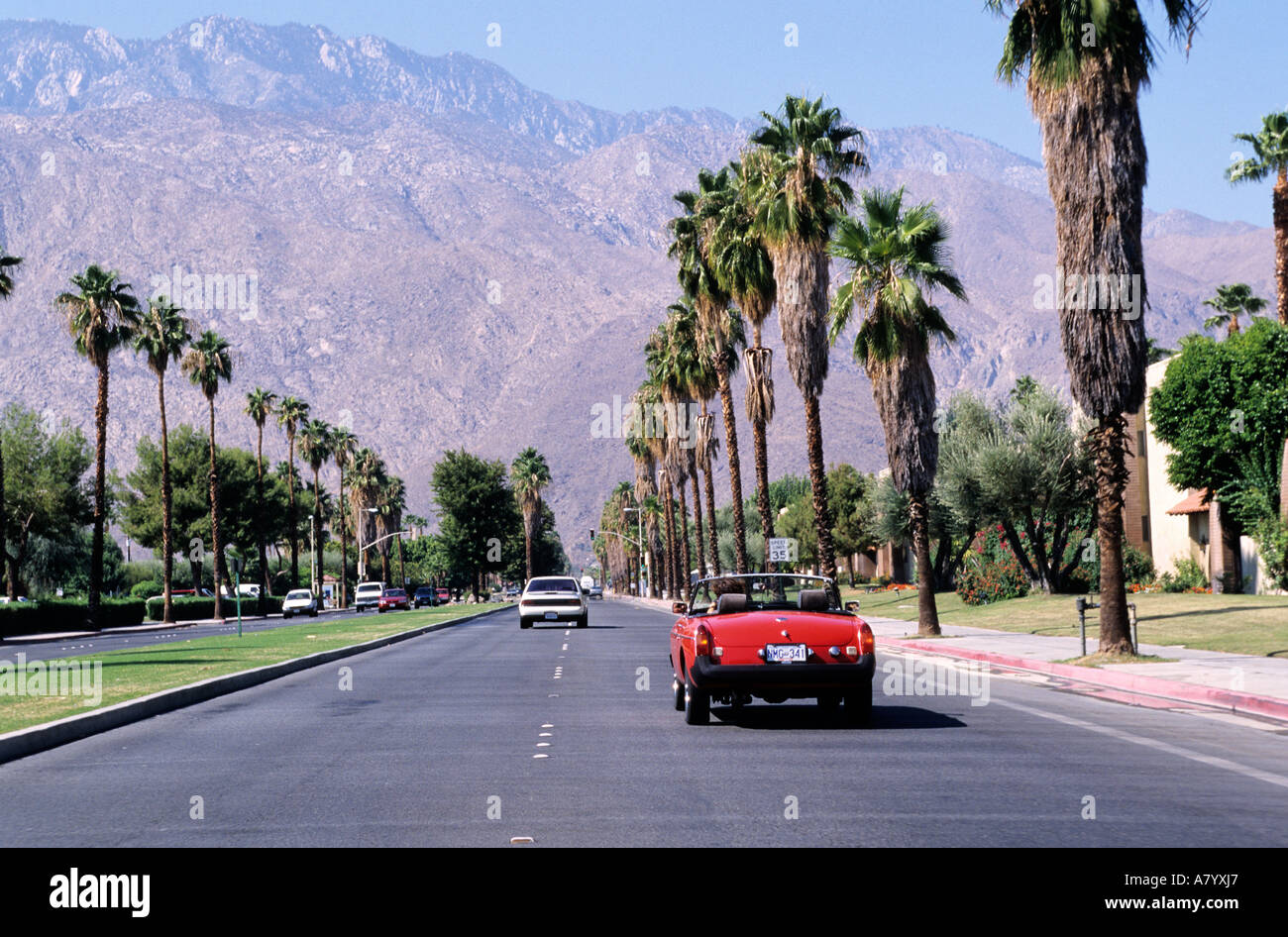 United States, California, Palm Springs city, the main street, Palm