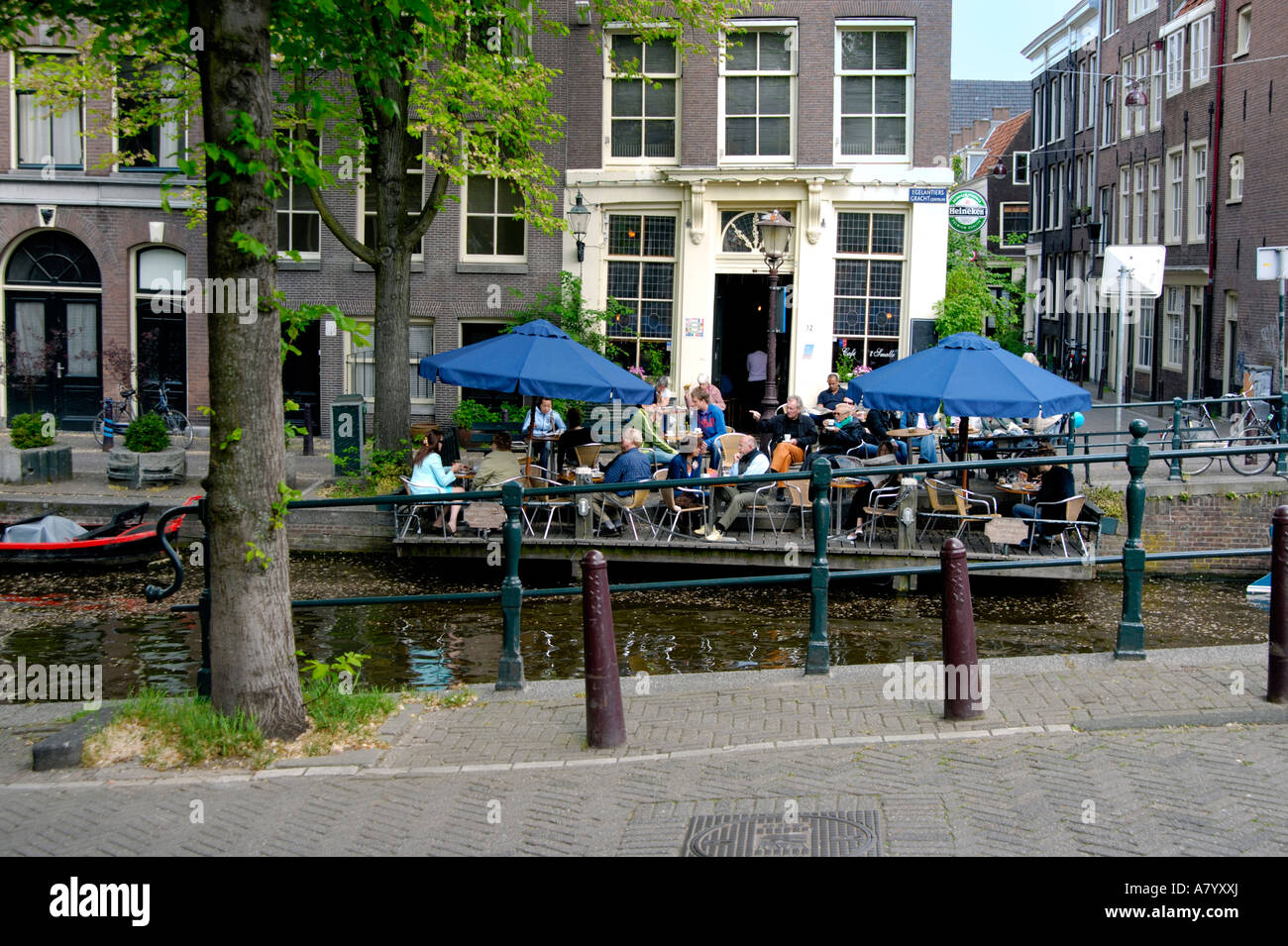 alfresco drinks and snacks at cafe 't smalle, a brown cafe in the alfresco drinks and snacks at cafe 't smalle, a brown cafe in the