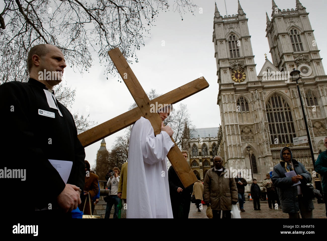 London, England. The Easter Good Friday procession from Westminster