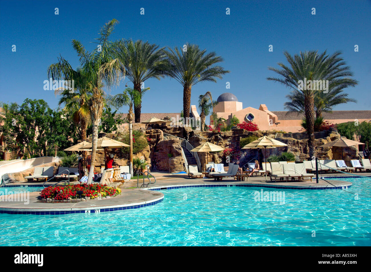 Pool area at the Westin Mission Hills resort in Rancho Mirage near Stock Photo, Royalty Free ...