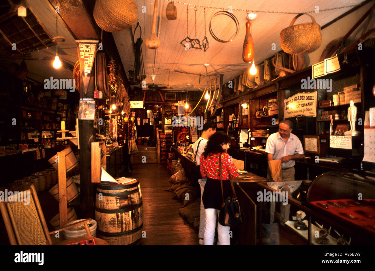 Jack Daniels Whiskey USA Lynchburg General store Stock Photo, Royalty