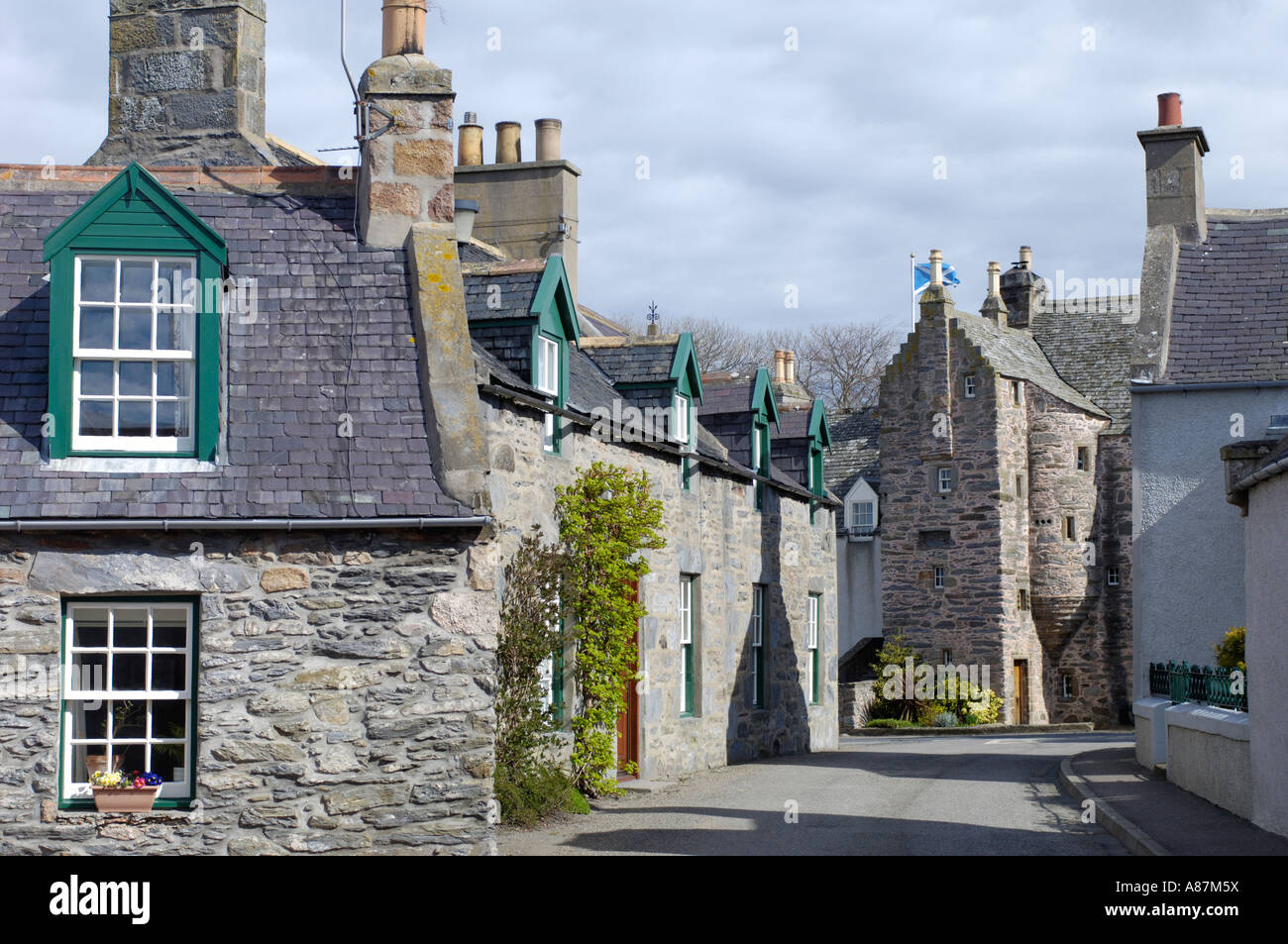 Fordyce Village Banff Aberdeenshire Grampian Region North East Stock