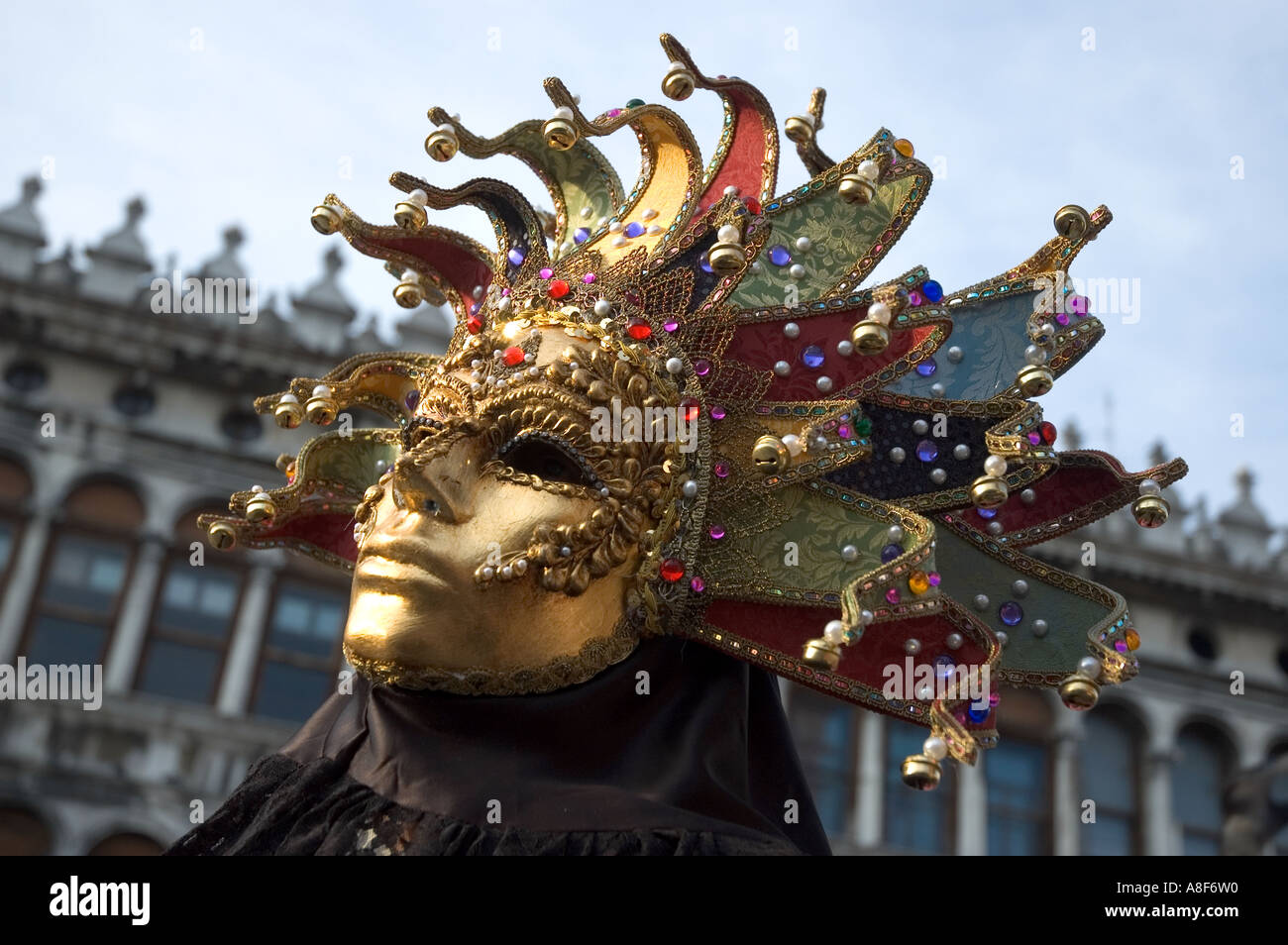 Traditional Carnival Costume Of Venice In San Marco Masquerade