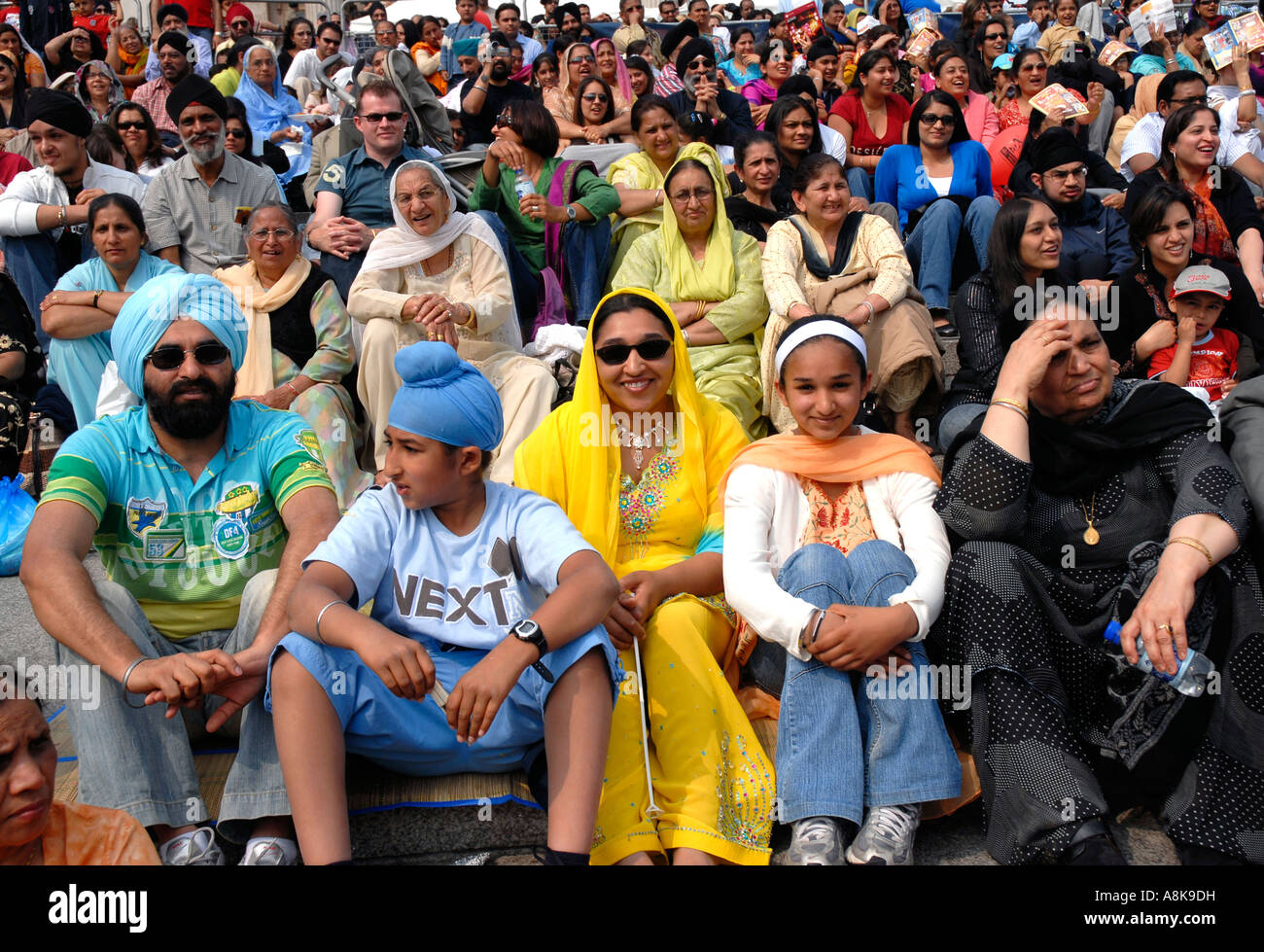 Celebration of Hindu and sikh festival of Vaisakhi in Trafalgar Stock