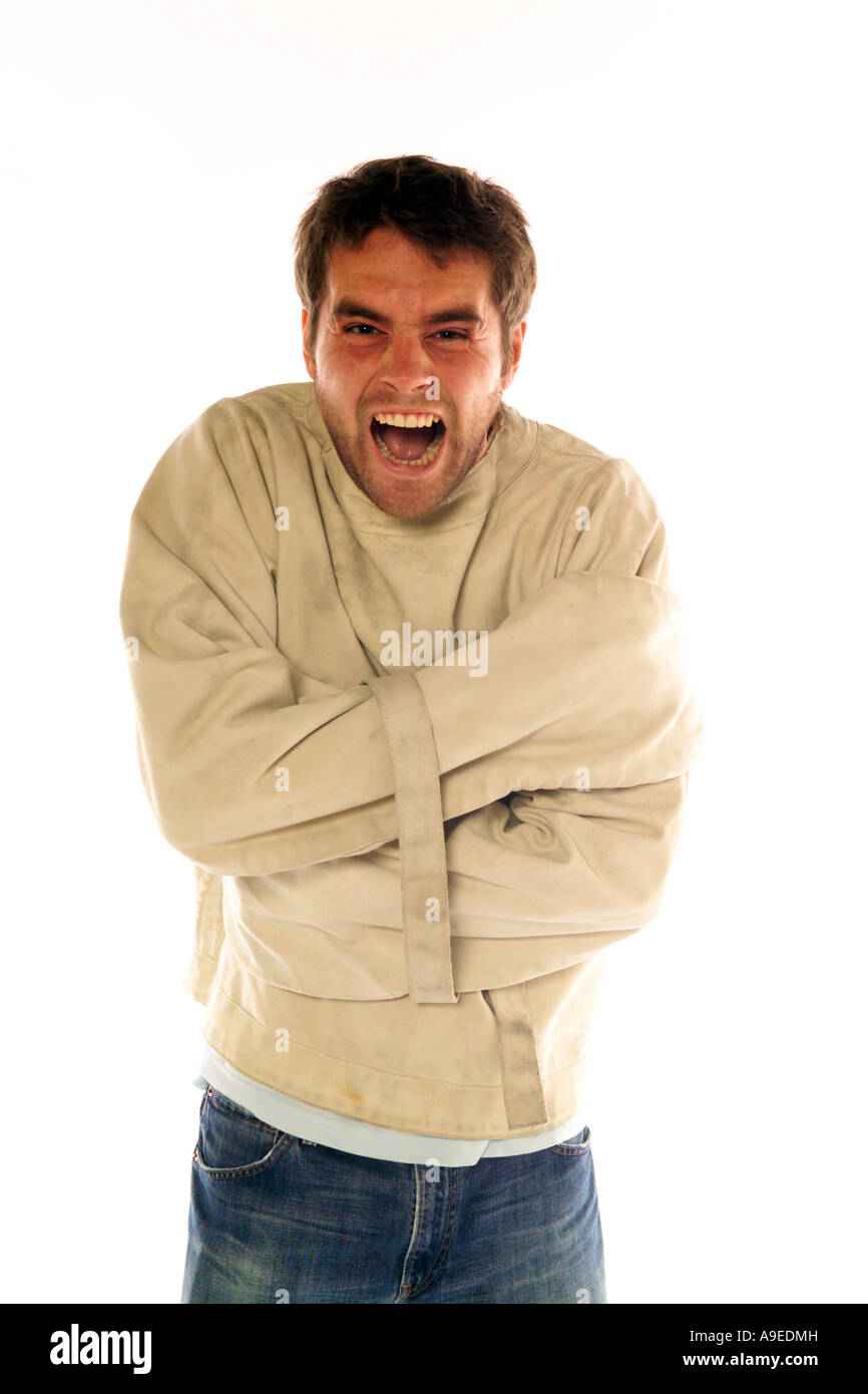 Man In A Straight Jacket Stock Photo, Royalty Free Image: 12341632 ...