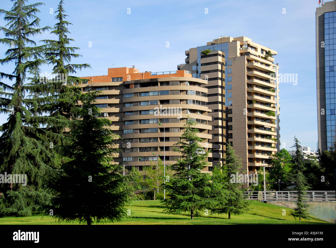 Santiago Chile apartment building Stock Photo, Royalty Free Image