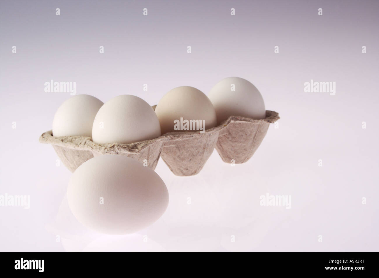 Close Up Of Eggs In Egg Carton Stock Photo Alamy