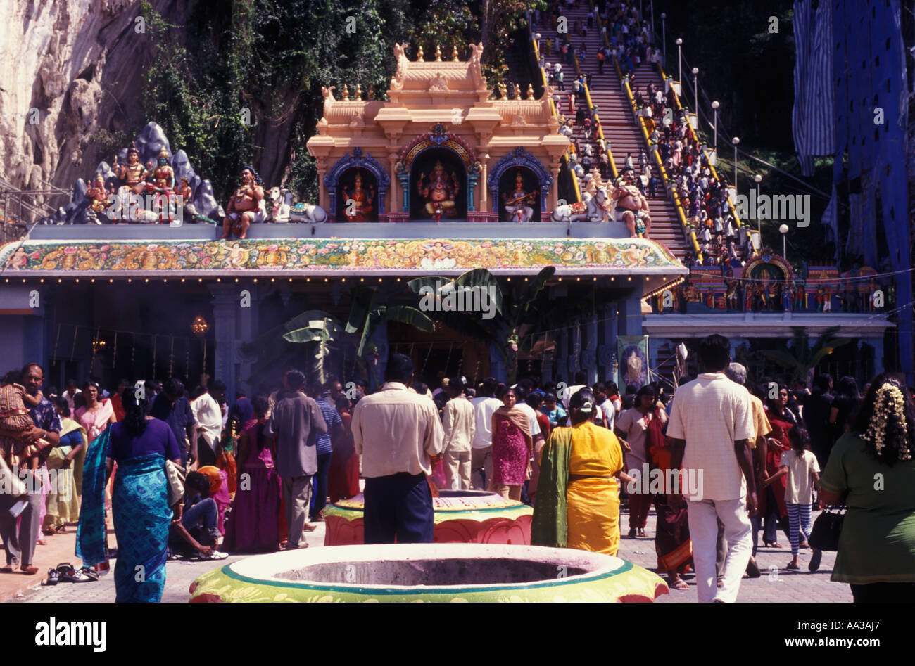 Deepavali Celebrations At Batu Caves Kuala Lumpur Malaysia Stock Photo