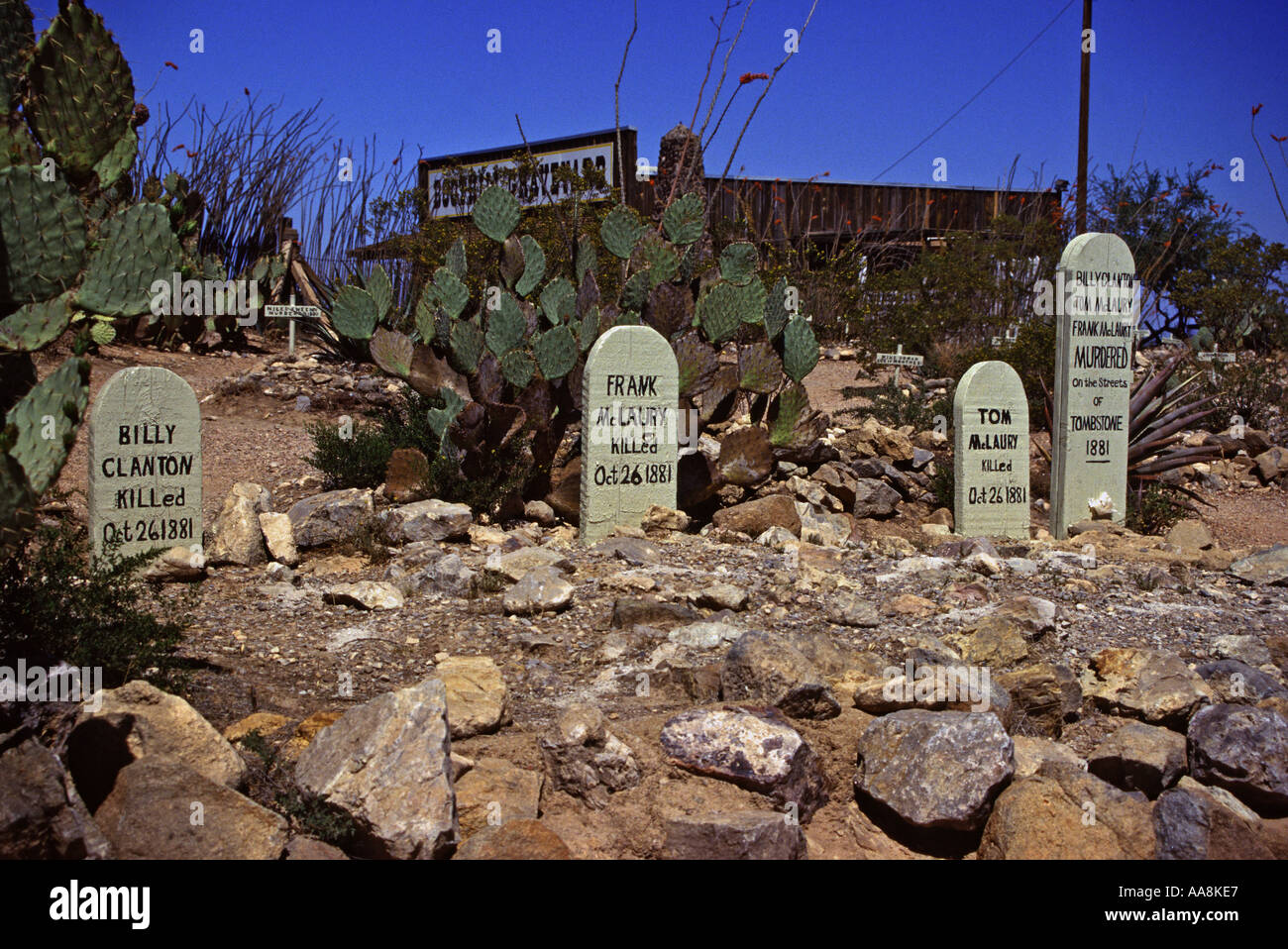 Friedhof in Tombstone Arizona cemetery in Tombstone Stock Photo