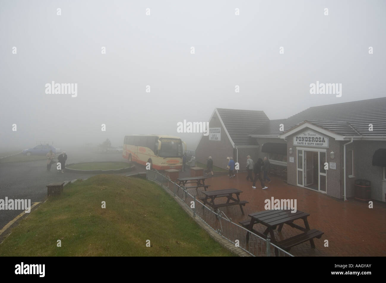 The Ponderosa cafe on the Horseshoe pass between Ruthun and Stock Photo