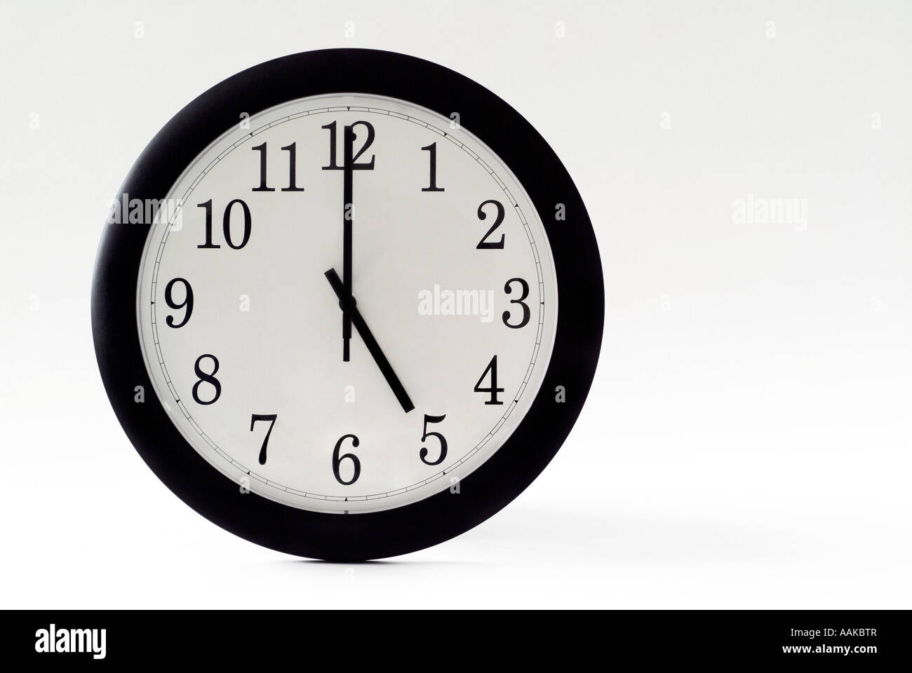Five PM On The Clock Stock Photo Royalty Free Image 12651478 Alamy